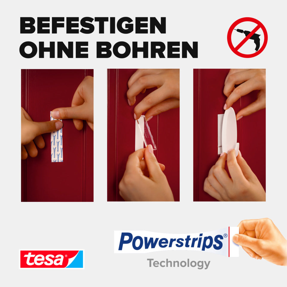 Powerstrips® Haken XL oval, 3kg, weiß TESA 59025-00000-00 TESA 59025-00000-00 XL 3kg