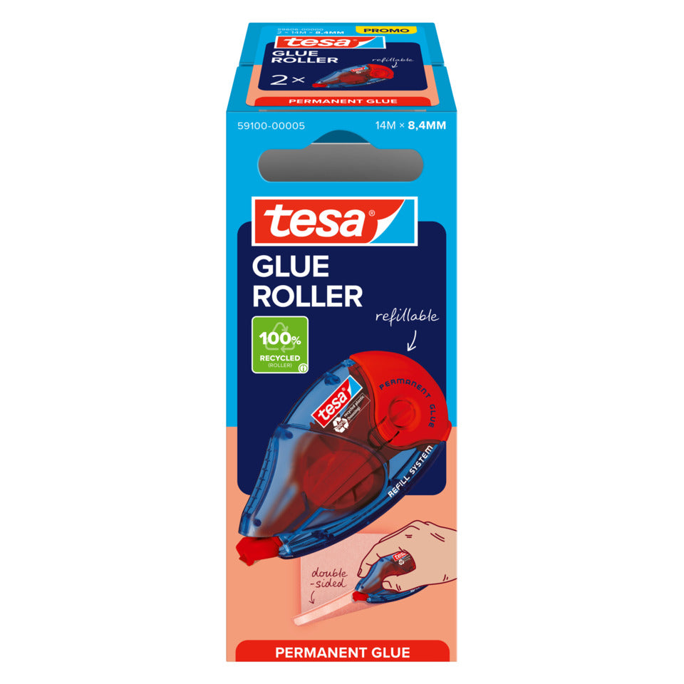Kleberoller Permanent Nachfüllroller, Bandgröße 14 m x 8,4 mm TESA 59606-00000