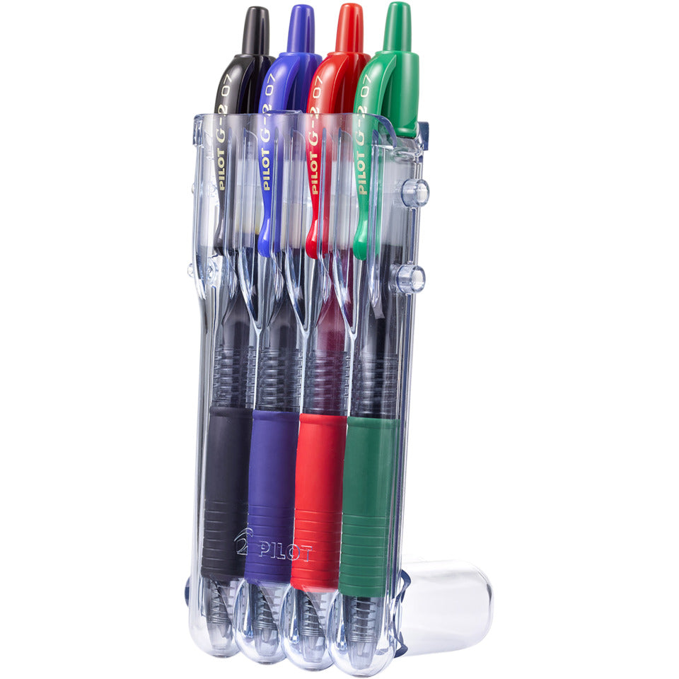 Gelschreiber G2-7, nachfüllbar, langlebig, 0.7mm (M), Eco-Set PILOT 2605S4E PILOT 2605S4E BL-G2-7-B/R/L/G-S4E Set2Go
