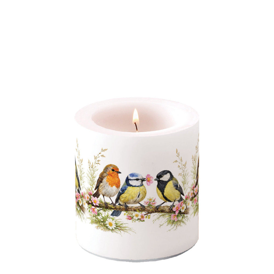 Kerze Bird Friends, Ø 7,5 x 9 cm AMBIENTE 19221785