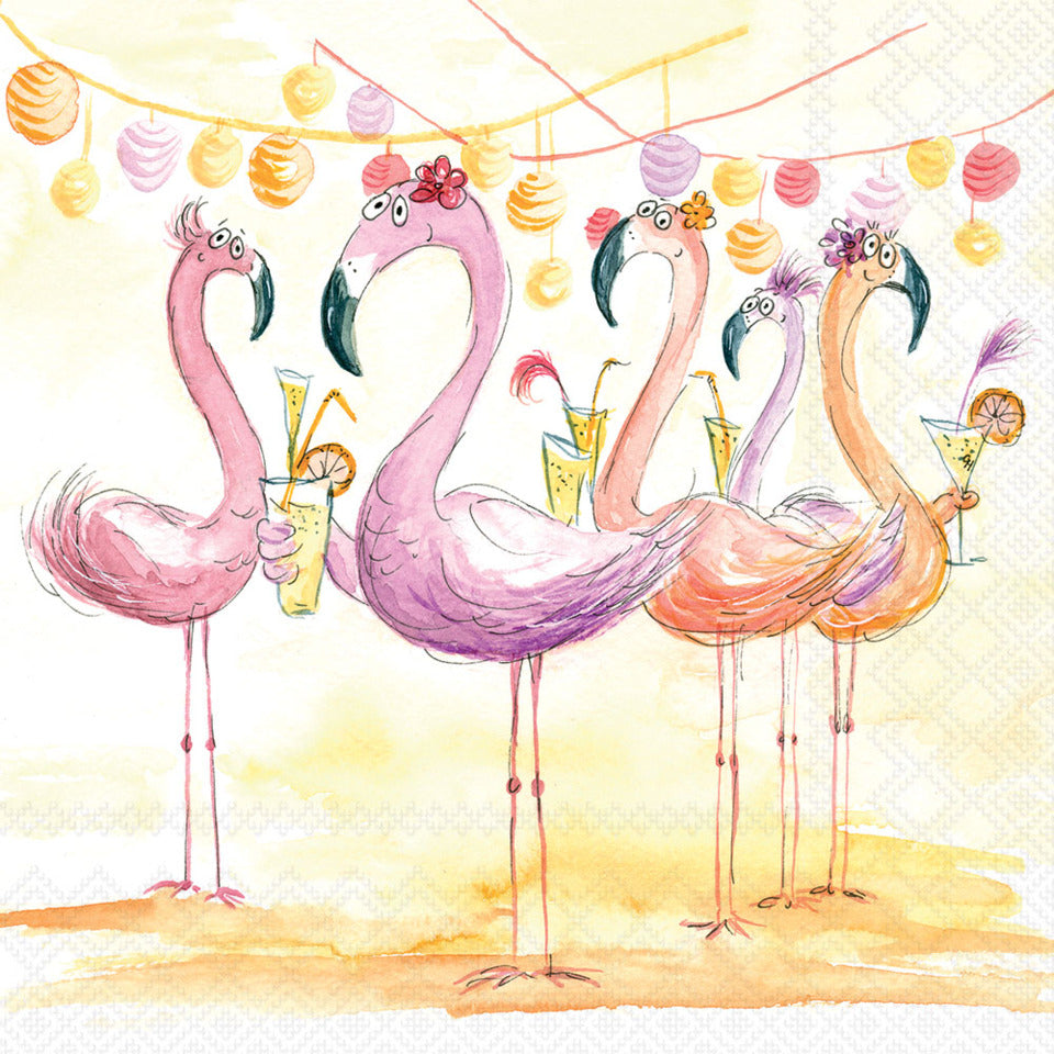 Motivserviette Flamingo-Party, 33 x 33 cm, 3-lagig, 20 Stück AMBIENTE 13321530 AMBIENTE 13321530 20ST