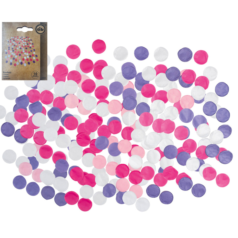 Papierkonfetti Mädchen, 10g, pink/lila TIB 78463 TIB HEYNE 78463