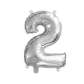 Folienballon Zahl 2, 43 cm, silber TIB 78232 TIB HEYNE 78232