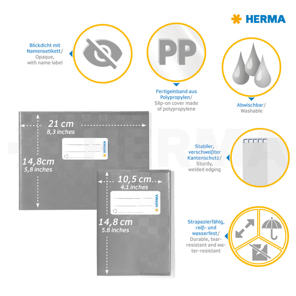 Heftschoner, A5 quer, gedeckt/dunkelblau HERMA 19841 HERMA 19841 gedeckt