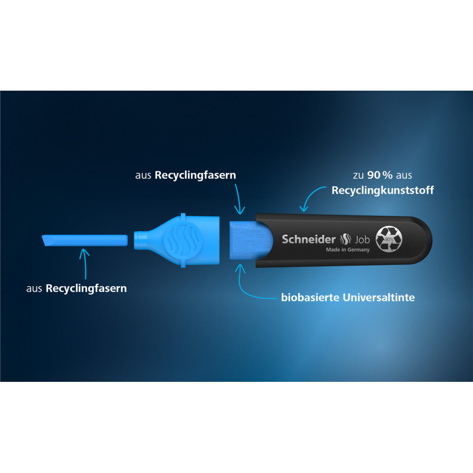 Textmarker Job 150, 1-5mm, blau SCHNEIDER SN1503