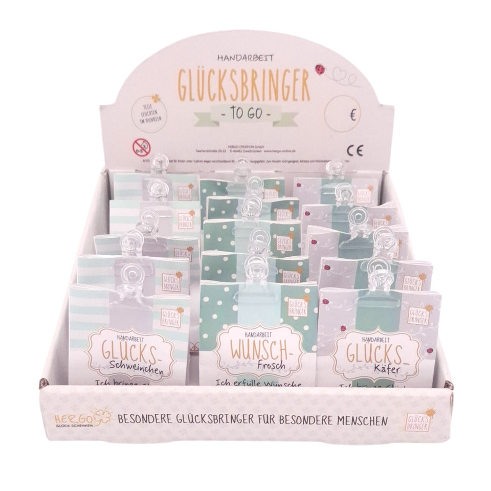 Glücksbringer in Tasche sortiert 8335 15 Stck 8335  15 Stck