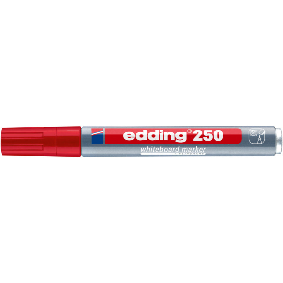 Boardmarker 250, 1,5-3mm, Rundspitze, rot EDDING 4-250002 EDDING 4-250002 Rundspitze nachfüllbar