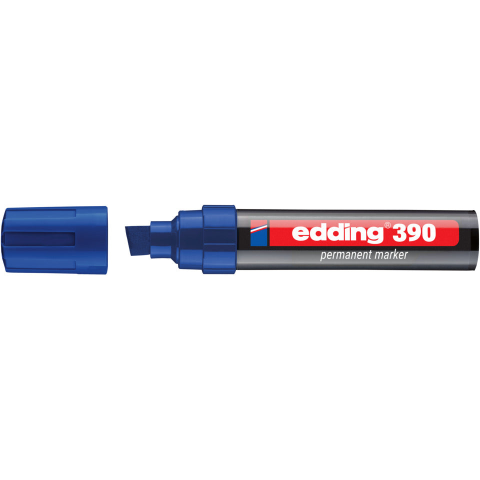 Permanentmarker 390, Keilspitze, nachfüllbar, 4-12mm, blau EDDING 390-003 EDDING 390-003 Keilspitze nachfüllbar