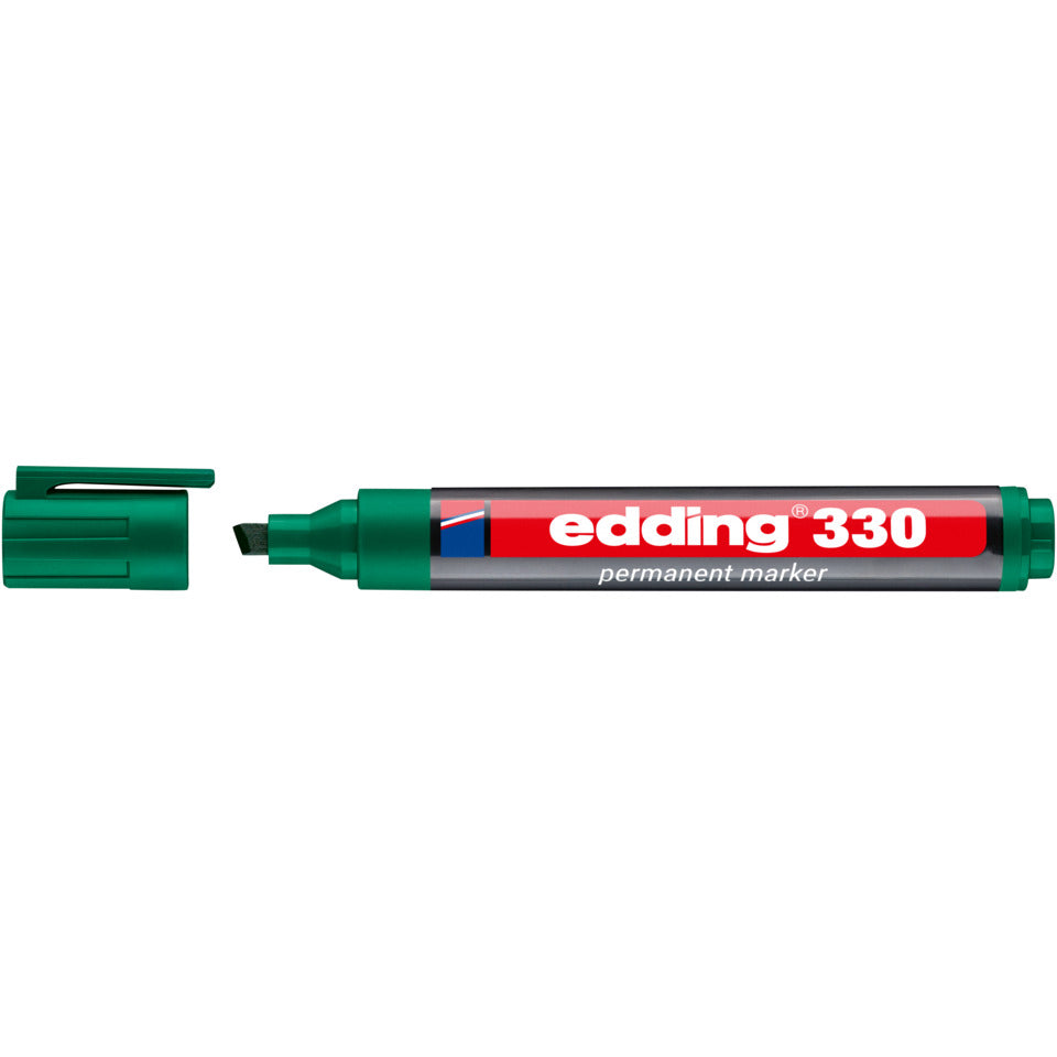 Permanentmarker 330, Keilspitze, nachfüllbar, 1-5mm, grün EDDING 330-004 EDDING 330-004 Keilspitze nachfüllbar