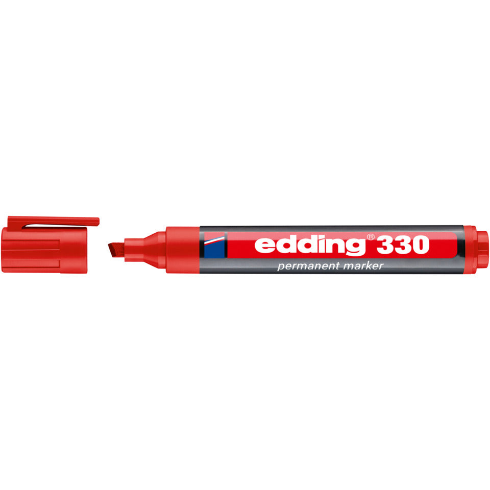 Permanentmarker 330, Keilspitze, nachfüllbar, 1-5mm, rot EDDING 330-002 EDDING 330-002  Keilspitze nachfüllbar