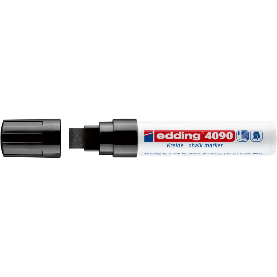Windowmarker 4090, 4-15mm, Keilspitze, schwarz EDDING 4-4090001 EDDING 4090 1  Kreidemarker Keilspitze