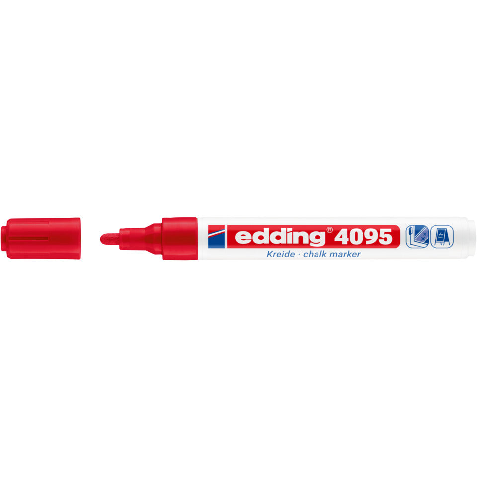 Windowmarker 4095, 2-3mm, Rundspitze, rot EDDING 4-4095002 EDDING 4095-002 Kreidemarker Rundspitze