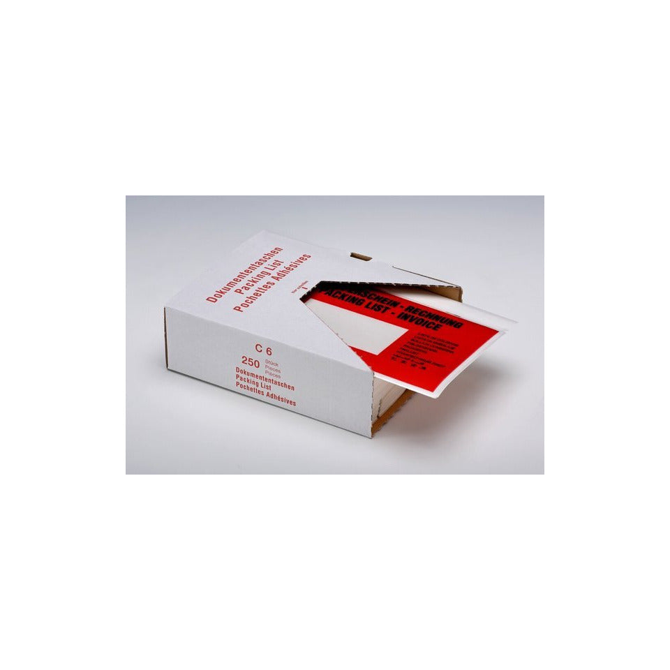 Begleitpapiertasche C6, mit Druck, Lieferschein/Rechnung, Oberfolie: LDPE 40 my, 250 Stück UNIPACK 986264 UNIPACK 986264 522V0005008
