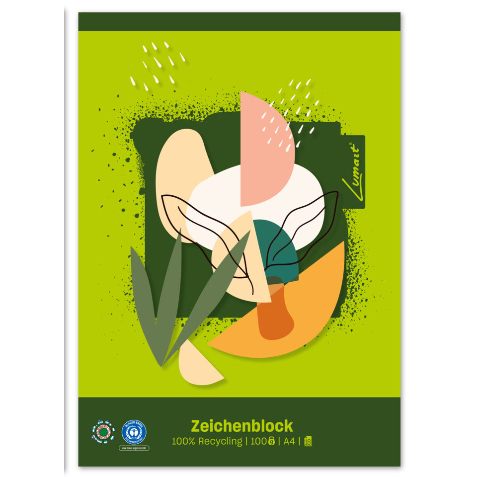 Zeichenblock Green, A4, 100g/m², 18 Blatt, 4 Motive, sortiert STAUFEN GREEN 055429000 STAUFEN GREEN 055429000 kopfgel.
