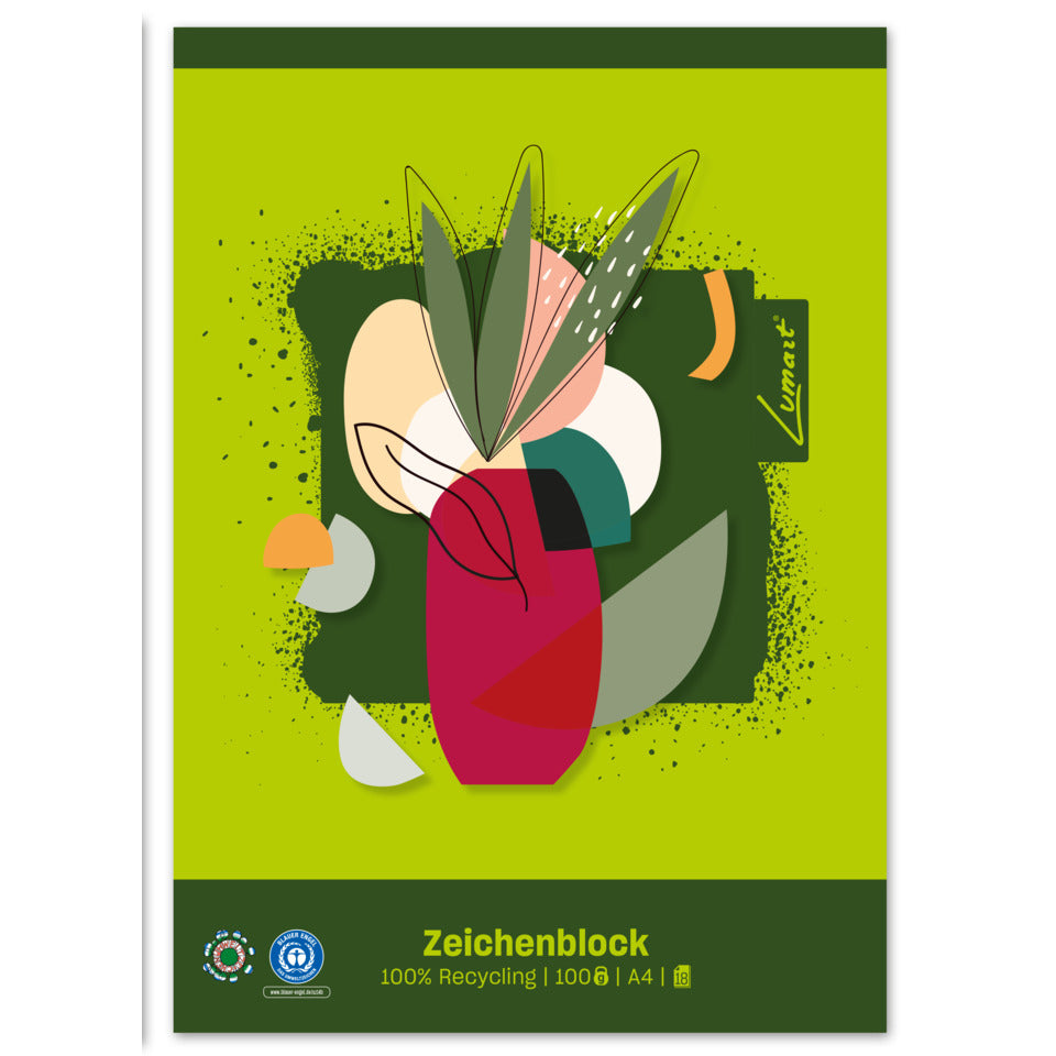 Zeichenblock Green, A4, 100g/m², 18 Blatt, 4 Motive, sortiert STAUFEN GREEN 055429000 STAUFEN GREEN 055429000 kopfgel.